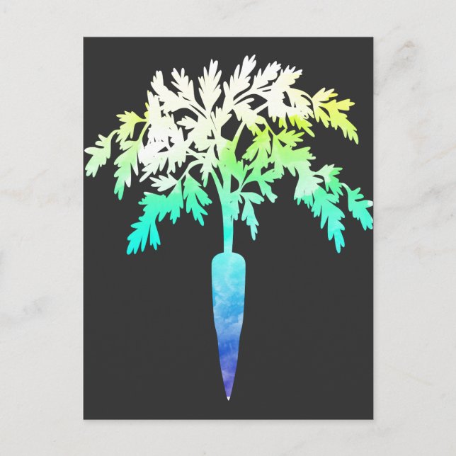 Carte Postale Cadeau de carottes Herbivore pour les végétariens  (Devant)