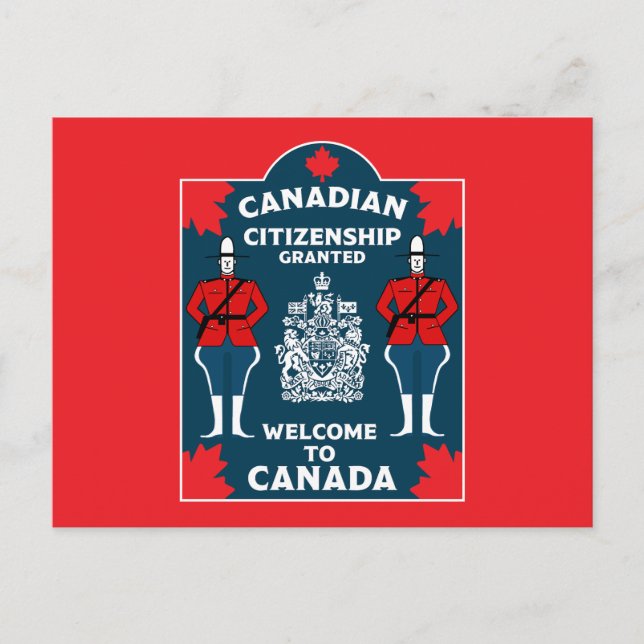 Carte Postale Cadeau de célébration de la citoyenneté canadienne (Devant)