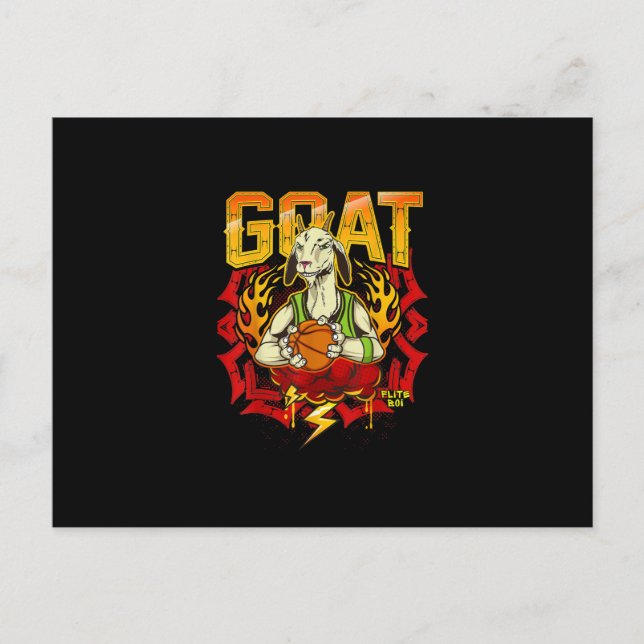 Carte Postale Cadeau de chèvre de basket-ball (Devant)