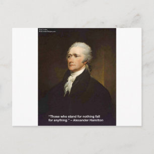 Carte Postale Cadeau de citation de Hamilton Tombe Pour N'import