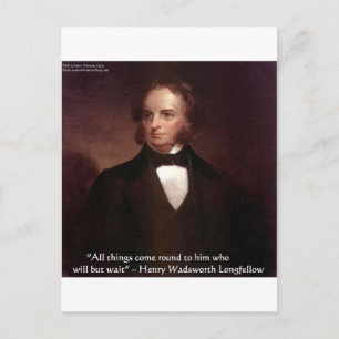Carte Postale Cadeau de citation de sagesse de HW Longfellow "To
