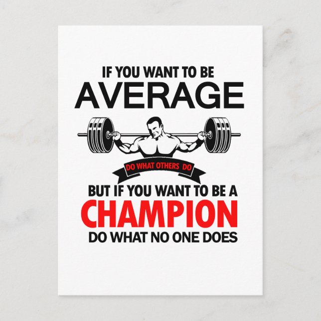 Carte Postale cadeau de culturiste (Devant)