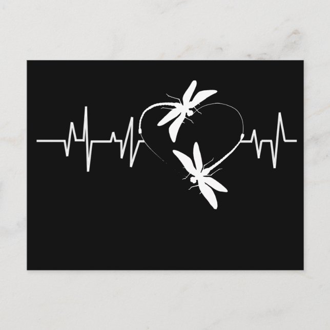 Carte Postale Cadeau de dragonfly Lover| Drôle de dragonfly Hear (Devant)