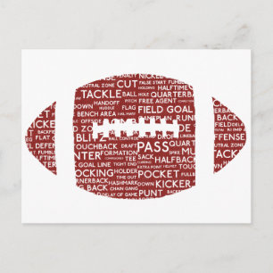 Carte Postale cadeau de football américain