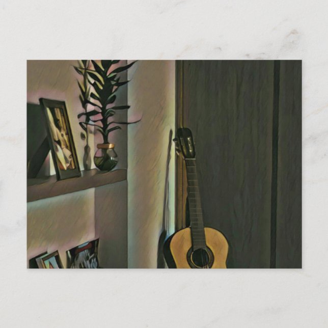 Carte Postale Cadeau de guitariste cool (Devant)