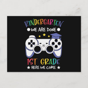 Carte Postale Cadeau de joueur pour la maternelle qui passe en 1