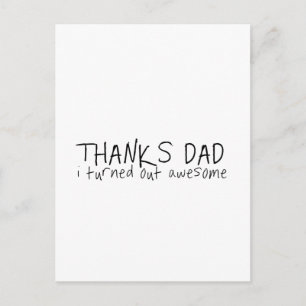 Carte Postale Cadeau de la fête des pères merci papa