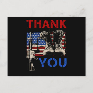 Carte Postale Cadeau de la fête des vétérans Merci de soutenir l