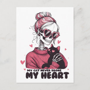Carte Postale Cadeau de la Saint-Valentin Mon chat n'a jamais
