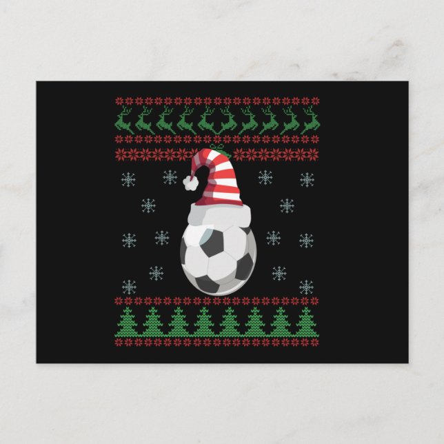 Carte Postale Cadeau de maillot de Noël laid pour amateurs de fo (Devant)