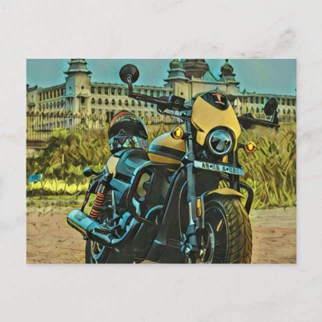 Carte Postale cadeau de moto vintage classique (Devant)