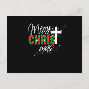 Carte Postale Cadeau de Noël chrétien Joyeux Noël avec