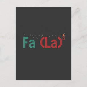 Carte Postale Cadeau de Noël drôle et ringard de maths (LA)8 