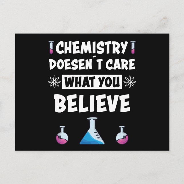 Carte Postale Cadeau de profession de chimiste drôle de chimie d (Devant)
