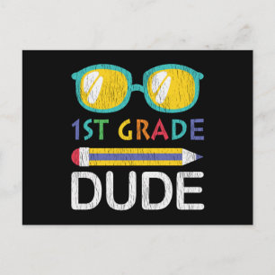 Carte Postale Cadeau de rentrée cool pour un élève de 1ère année