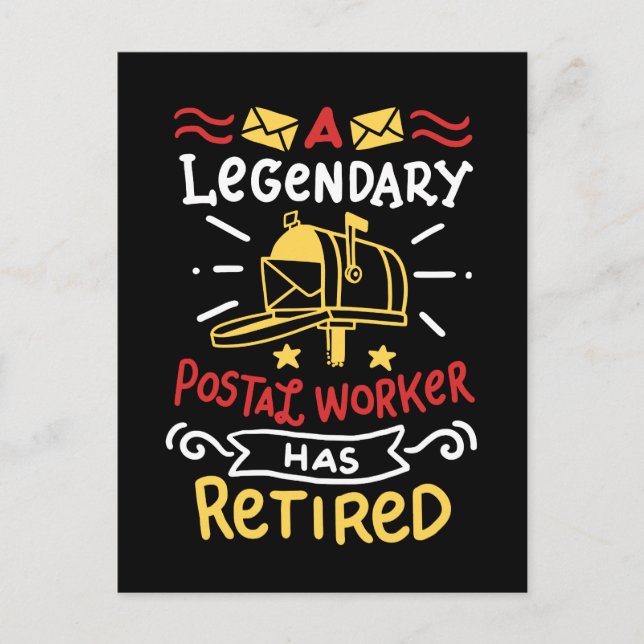 Carte Postale Cadeau de retraite pour facteur à la retraite (Devant)