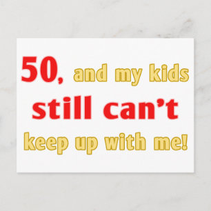 Carte Postale Cadeau de sac de 50 ans