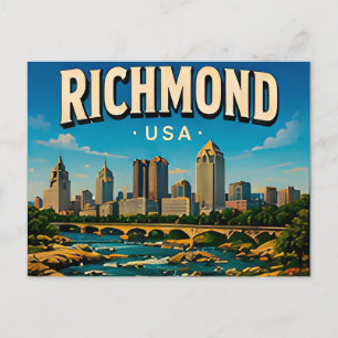 Carte Postale Cadeau de voyage du Capitole de Richmond