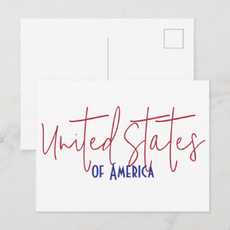 Carte Postale Cadeau de voyage souvenir des États-Unis d'Amériqu