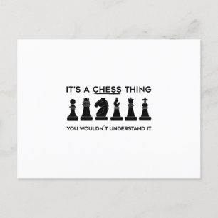 Carte Postale Cadeau d'échecs   Chess Player Chessboard Chess Cl