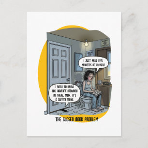 Carte Postale Cadeau d'humour de salle de bain pour maman de cha