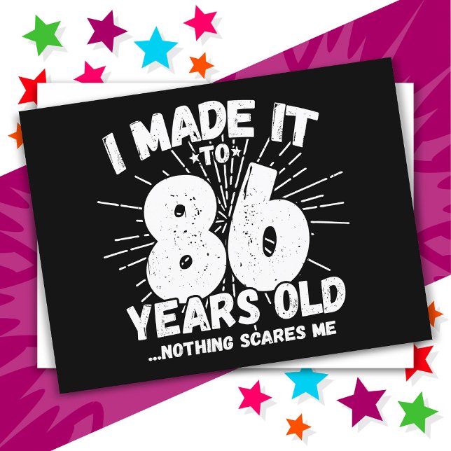 Carte Postale Cadeau drôle d'anniversaire 86 ans humour sarcasti (Créateur téléchargé)