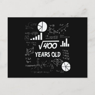 Carte Postale Cadeau geek mathématique pour 20ème anniversaire 2