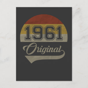 Carte Postale Cadeau homme femme original 1961 60e anniversaire 