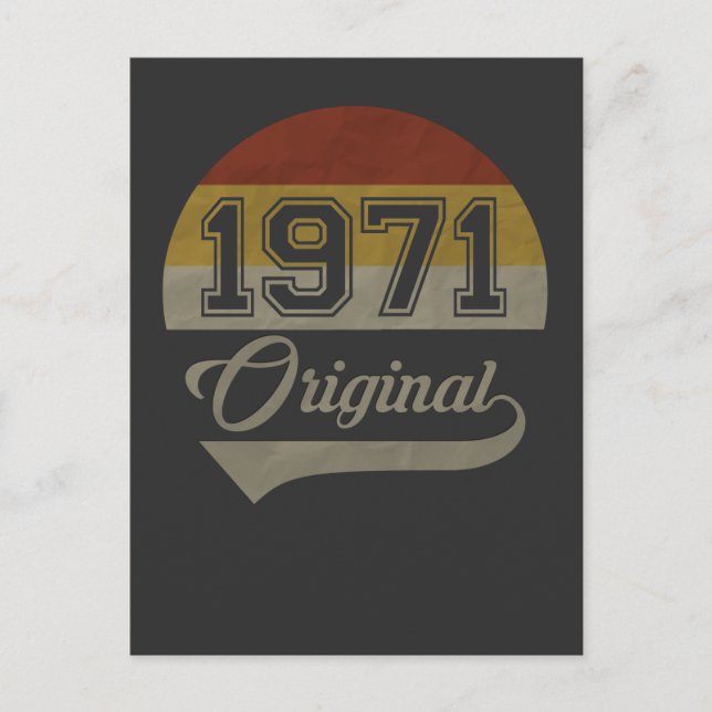 Carte Postale Cadeau original homme femme 50e anniversaire vinta (Devant)
