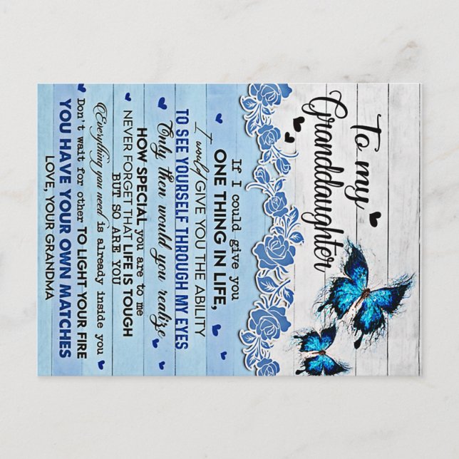 Carte Postale Cadeau Papillon Pour Ma Fille, Anniversaire De Fil (Devant)