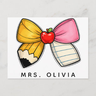 Carte Postale Cadeau personnalisé pour enseignant   Enseignant s