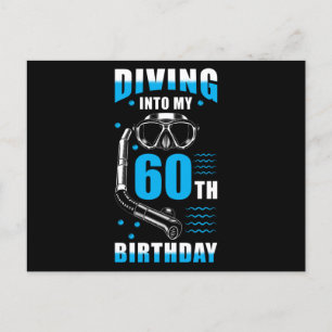 Carte Postale Cadeau pour plongeur 60 ans
