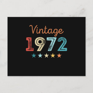 Carte Postale Cadeau Rétro 50 ans Anniversaire 1972 50 ans