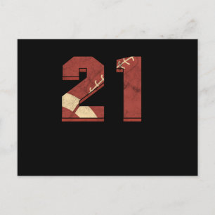 Carte Postale Cadeau sportif pour les 21 ans de Rugby Football