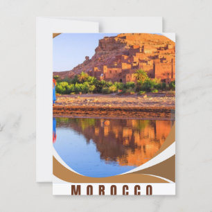 Carte Postale Cadeau Surprise Billet de Voyage à Marrakech, Maro