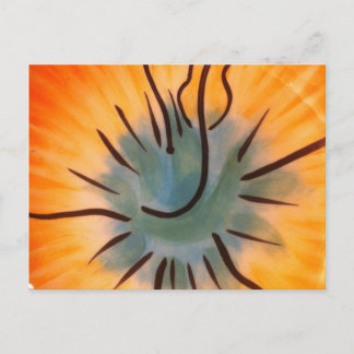 Carte Postale Cadeau unique Motif contemporain orange vif