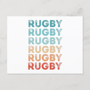 Carte Postale Cadeau Vintage Rugby Rétro