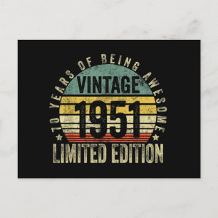 Carte Postale Cadeaux 70 Ans Vieillot 1951 Anniversaire