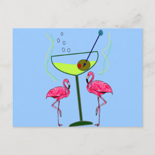 Carte Postale Cadeaux d'art Flamant rose tropical