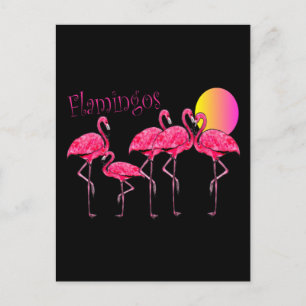 Carte Postale Cadeaux d'art Flamant rose tropical