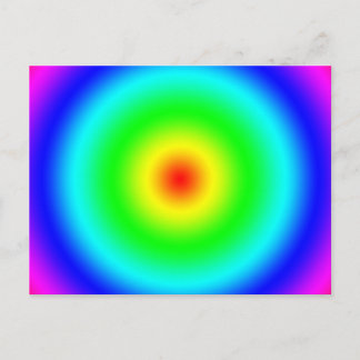 Carte Postale Cadeaux d'art psychédélique : Cercles arc-en-ciel
