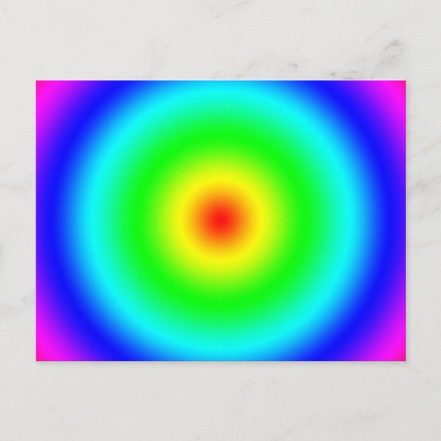 Carte Postale Cadeaux d'art psychédélique : Cercles arc-en-ciel  (Devant)