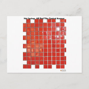 Carte Postale Cadeaux de carreaux rouges de Central Ave à Hot Sp