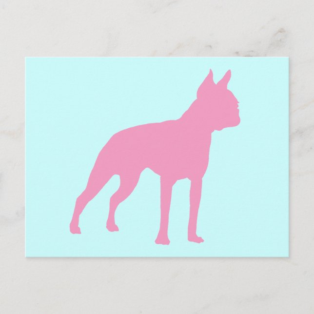 Carte Postale Cadeaux de chien de chien de Terrier de Boston ros (Devant)