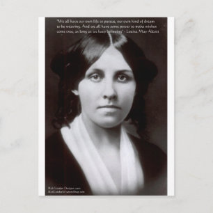 Carte Postale Cadeaux de citation de Louisa May Alcott & "Object