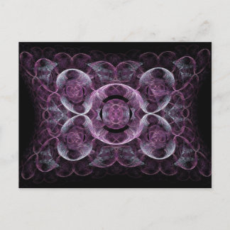 Carte Postale Cadeaux de design d'art fractal Abstrait violet