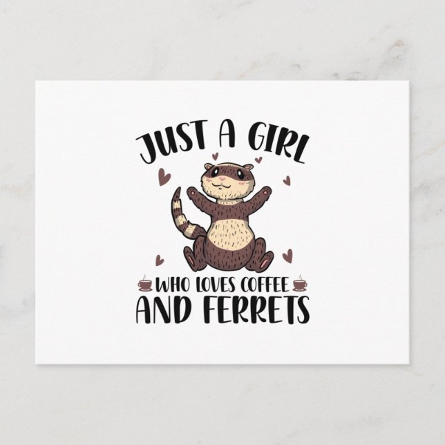 Carte Postale Cadeaux de Ferret Lover | Animaux Ferrets Animaux  (Devant)