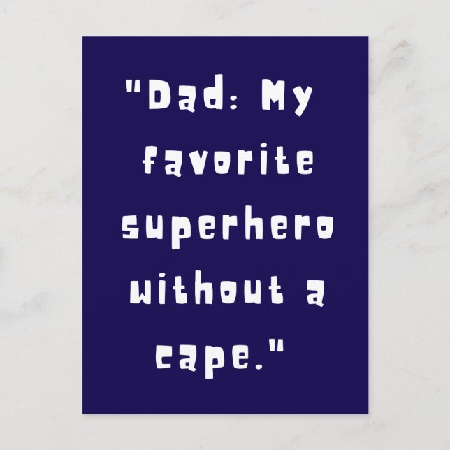 Carte Postale Cadeaux de fêtes des pères / Meilleur Papa Jamais  (Devant)