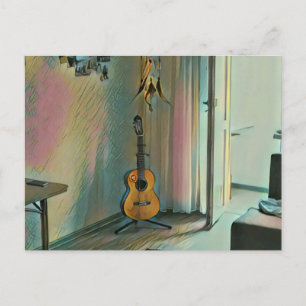 Carte Postale Cadeaux de guitare pour elle