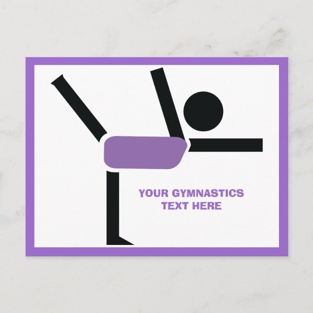 Carte Postale Cadeaux de gymnastique, interprète de gymnastique (Devant)